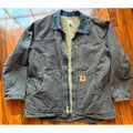 Carhartt Mens C61-DKB Sandstone Ridge Coat Sherpa Lined Dark Brown Large Regular