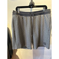 Sergio Tacchini Mens Grey Monogram Geometric Print Drawstring Athletic Shorts L