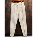 Vintage Lee White Denim Jeans Made in USA Straight Leg High Rise 16x34 Mens
