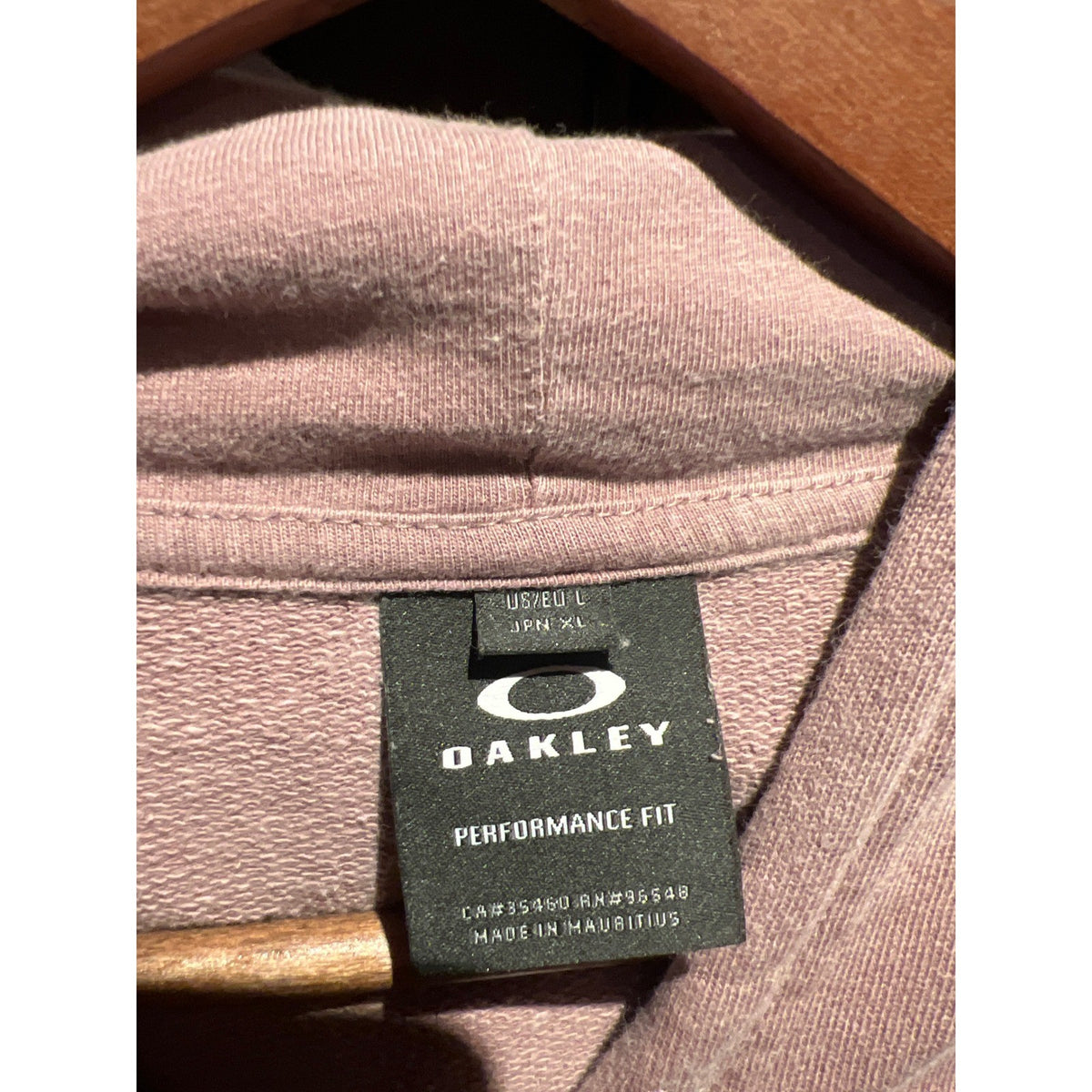 Oakley B1B Logo Pullover Hoodie Mauve Pink Men Large Sweatshirt 21x27