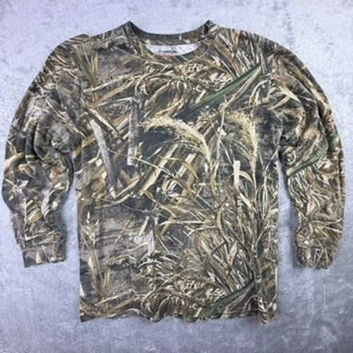 Magellan Outdoors Mens Realtree MAX-5 Camo Long Sleeve Hunting Shirt Medium