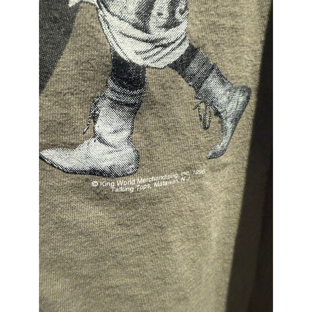 Vintage 1996 Buckwheat Little Rascals Tultex Graphic T-Shirt Tan Mens XL 22x30
