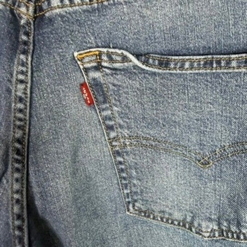 Levi Strauss 541 Athletic Fit Jeans Mens 36x32 Blue Wash Button Fly