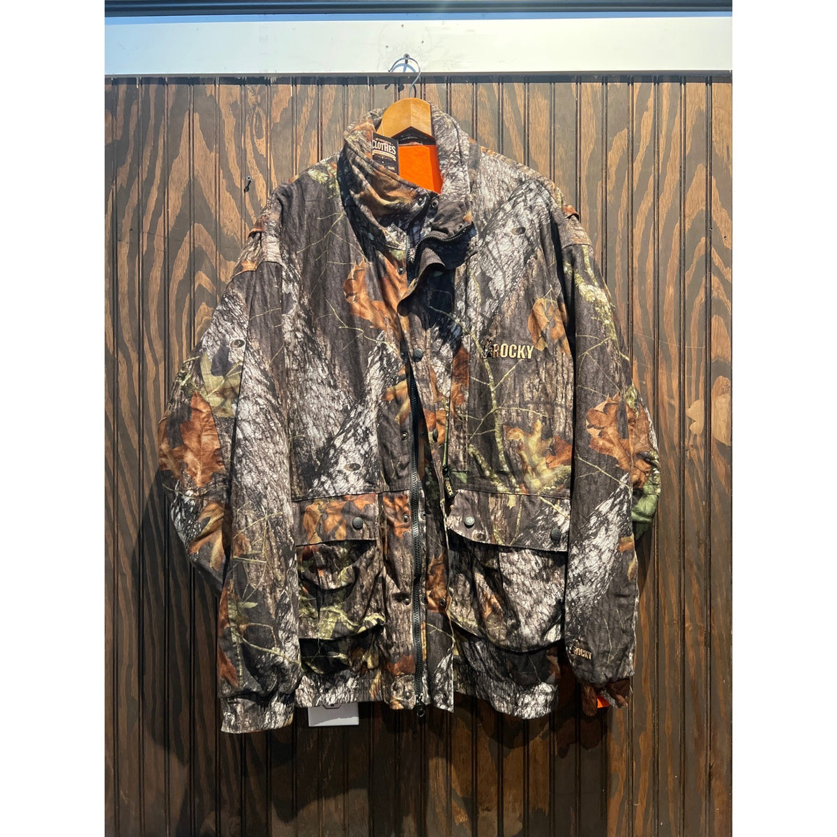 Rocky Outdoor Gear Camo Hunting Jacket Orange Lined Parka Mens XL 27x36