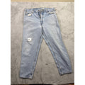 Levi Strauss 501 Mens Jeans Light Wash Button Fly Straight Leg Pants 34 x 28