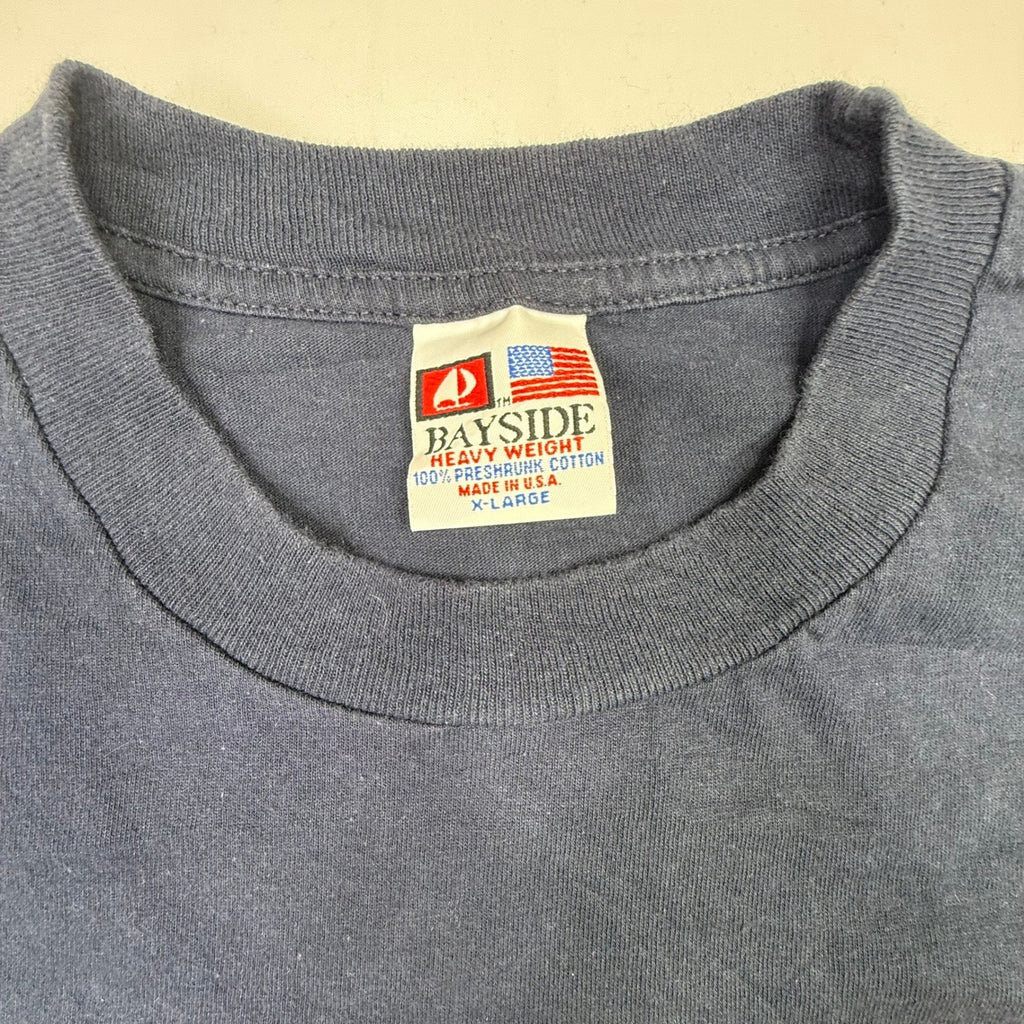 Bayside Heavyweight Firefighter T Shirt X Large Navy Blue 22 Fire Dept