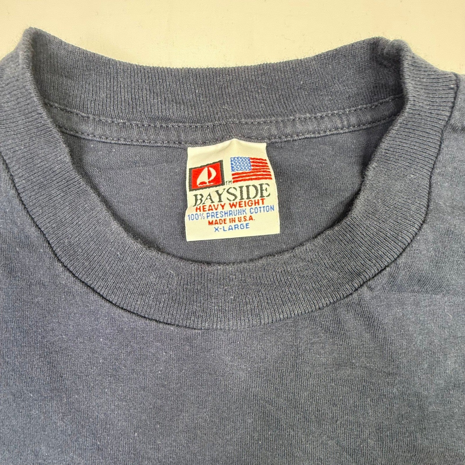 Bayside Heavyweight Firefighter T Shirt X Large Navy Blue 22 Fire Dept