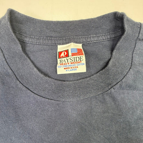 Bayside Heavyweight Firefighter T Shirt X Large Navy Blue 22 Fire Dept