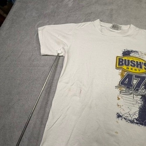 Bush's Best Bill Elliott 47 NASCAR Racing T Shirt White Mens
