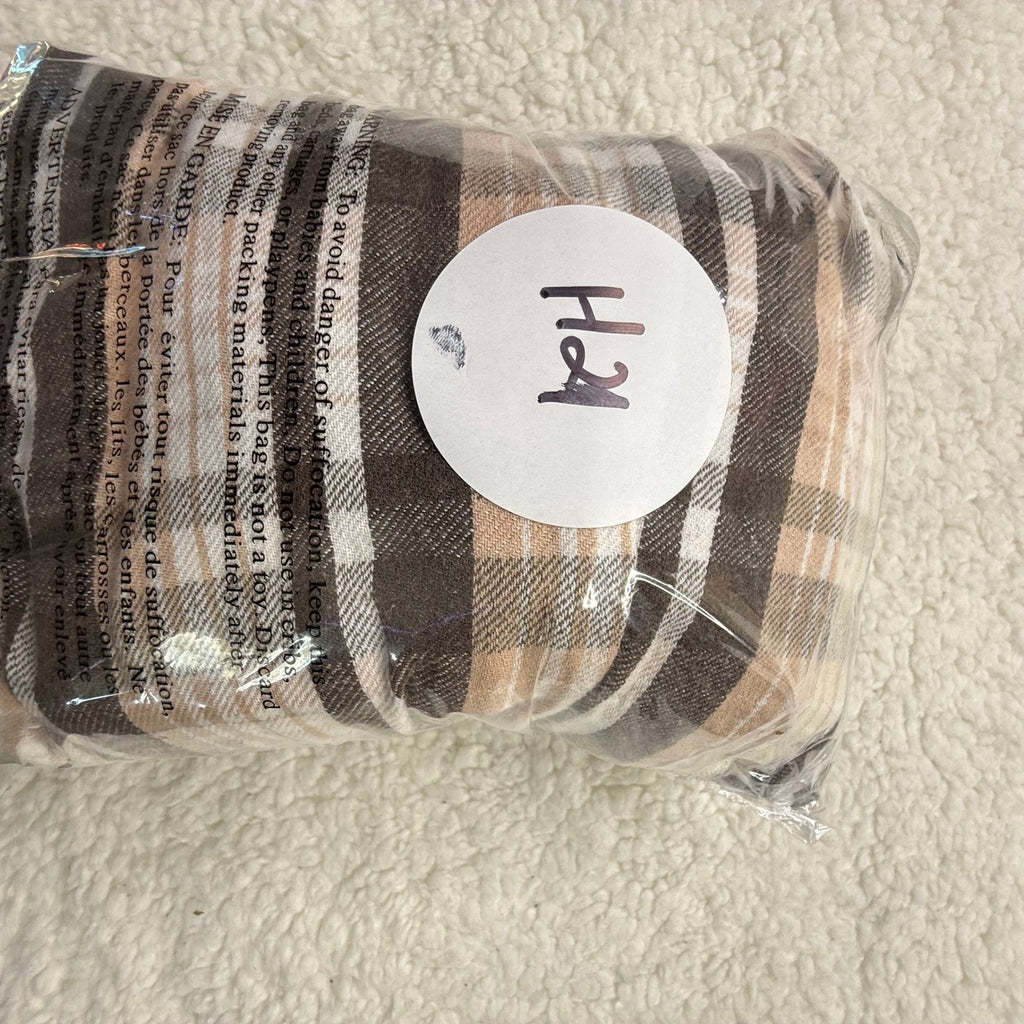 Polo Jeans Co Ralph Lauren Plaid Flannel Shirt Mens XL Brown Tan Button Down