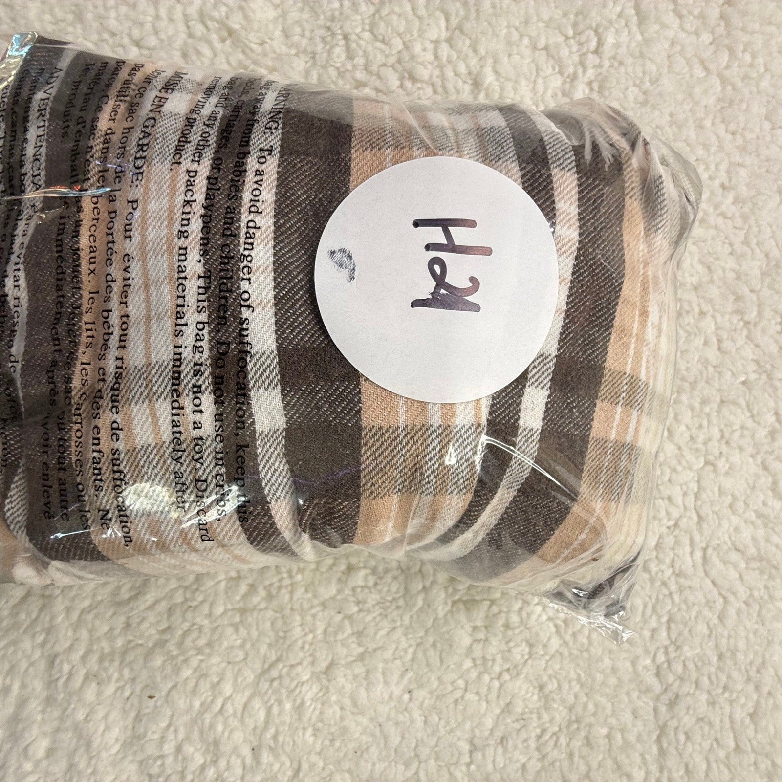 Polo Jeans Co Ralph Lauren Plaid Flannel Shirt Mens XL Brown Tan Button Down