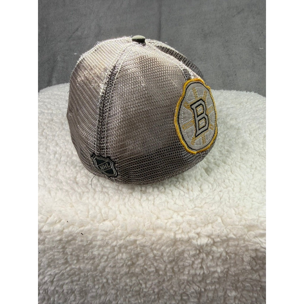 Boston Bruins NHL Reebok Center Ice Trucker Hat Black Yellow Flexfit L XL