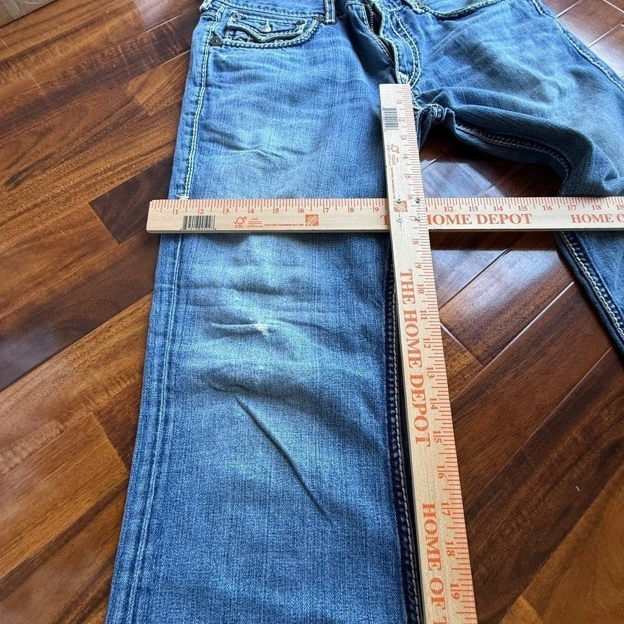 True Religion Joey Super T Flare Jeans Mens 33 Medium Wash Blue Made in USA