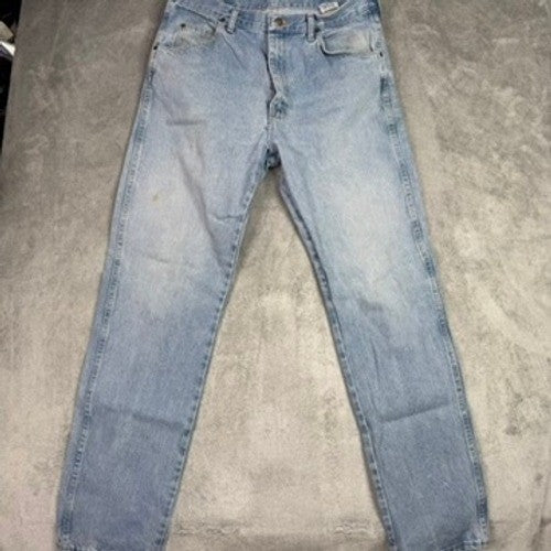 Wrangler Men's Light Wash Straight Leg Denim Jeans Size 36x34