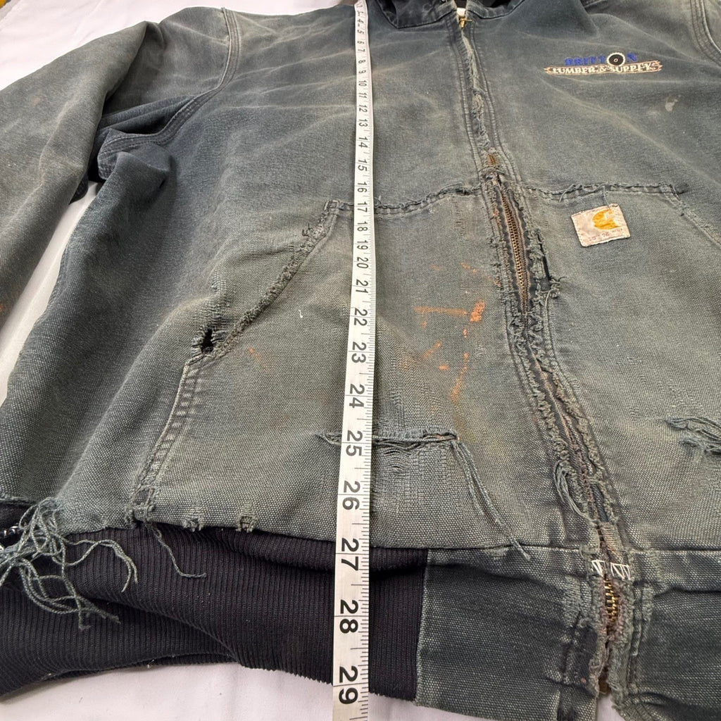 Carhartt Men's Washed Duck Arctic Quilt Lined Hooded Jacket Lined Full Zip 2XL