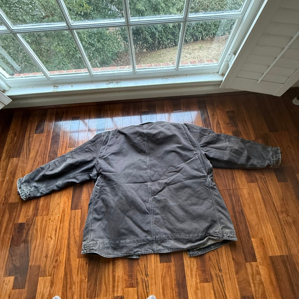 Carhartt C81 Ridge Coat Mens 2XL Dark Brown Sherpa Lined Sandstone Duck Jacket