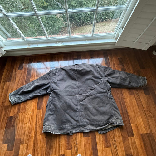 Carhartt C81 Ridge Coat Mens 2XL Dark Brown Sherpa Lined Sandstone Duck Jacket