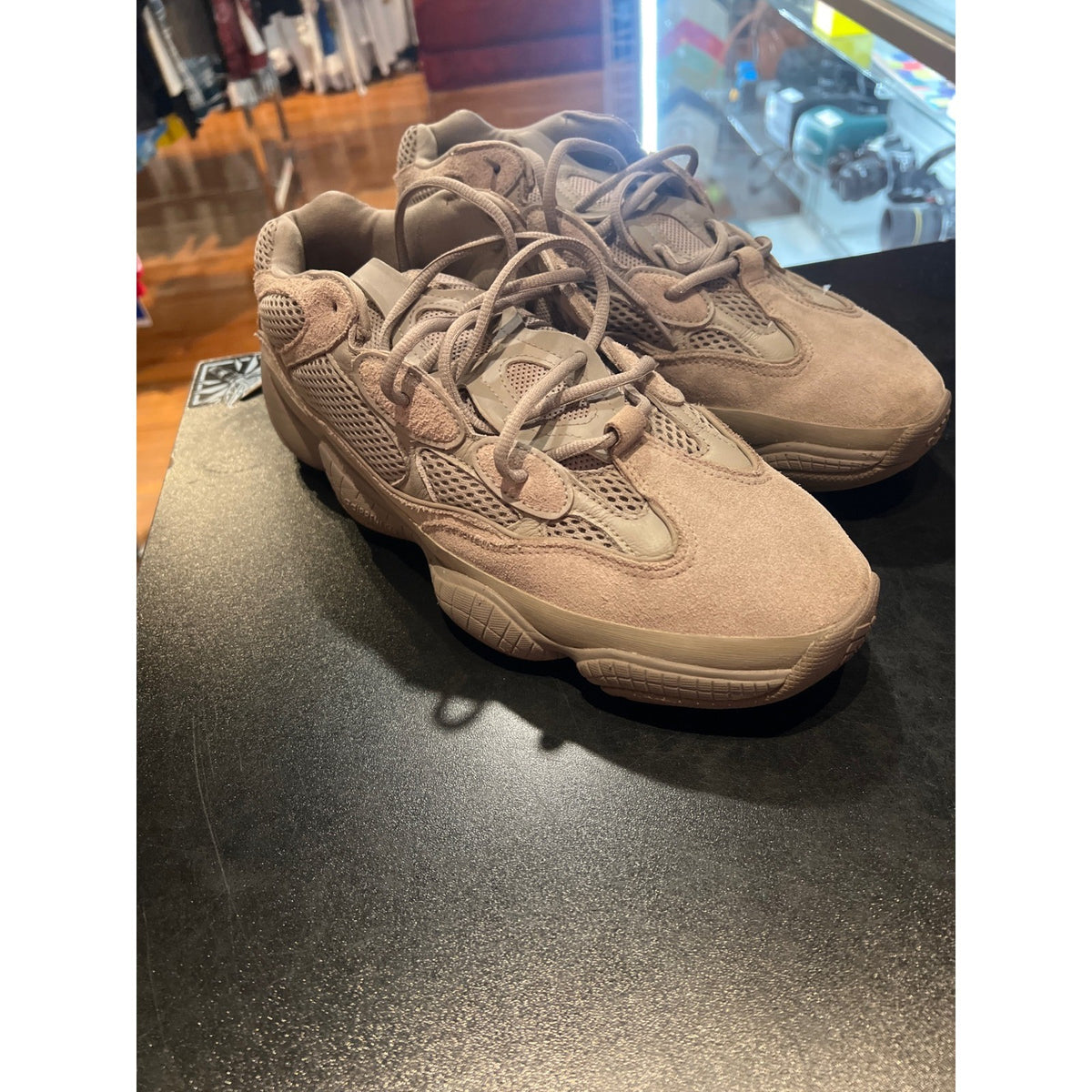 Adidas Yeezy 500 Taupe Light Sneakers GX3605 Suede Mesh Low Top Shoes