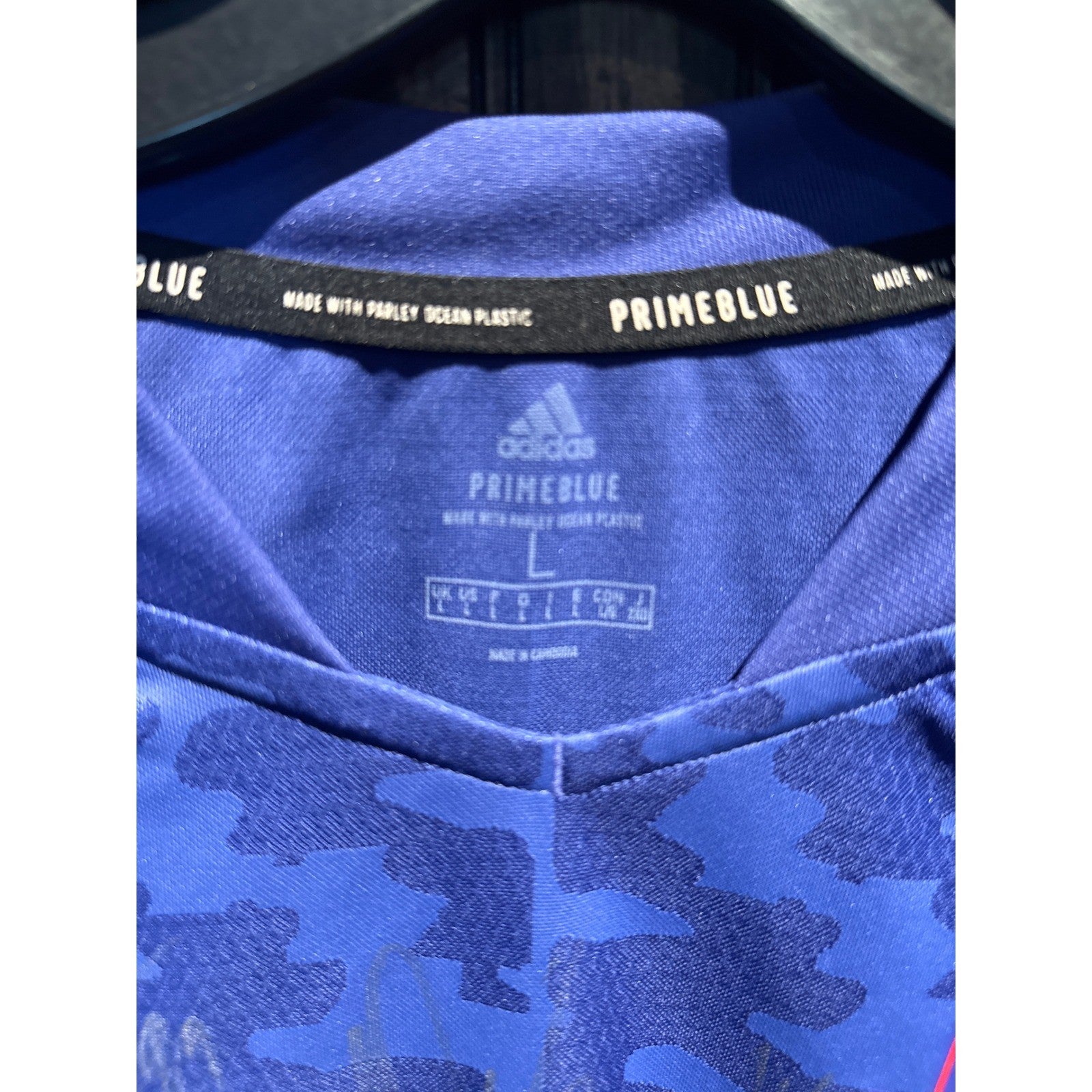 Adidas Seattle Sounders FC Primeblue Soccer Jersey Blue Orange Large L Signed