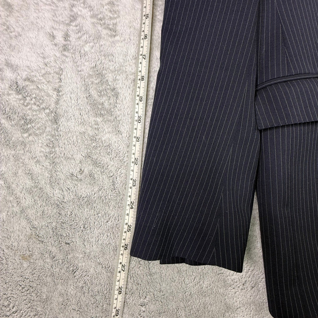 Polo Ralph Lauren Navy Blue Pinstripe Blazer Made in Italy Mens Two Button