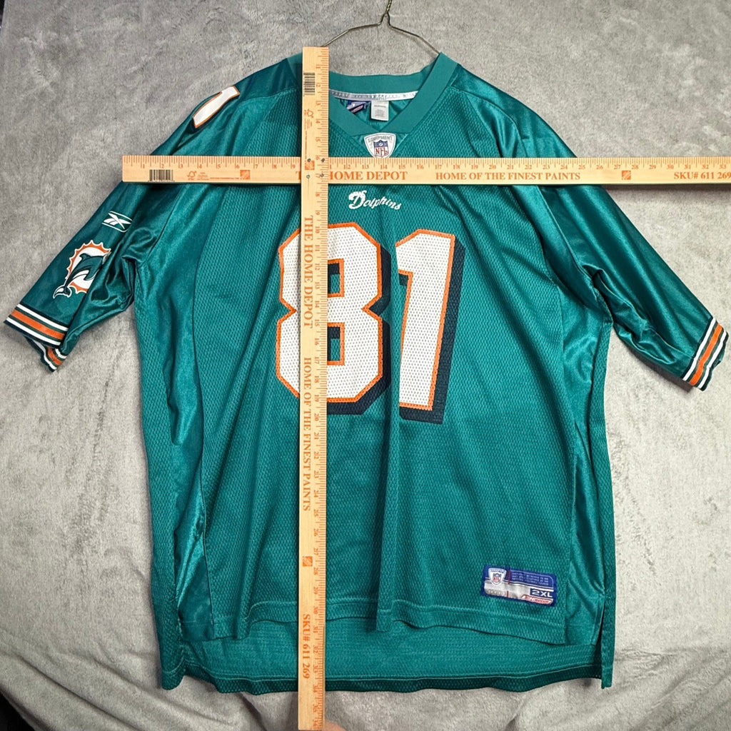 Reebok NFL Miami Dolphins 81 McMichael Jersey 2XL