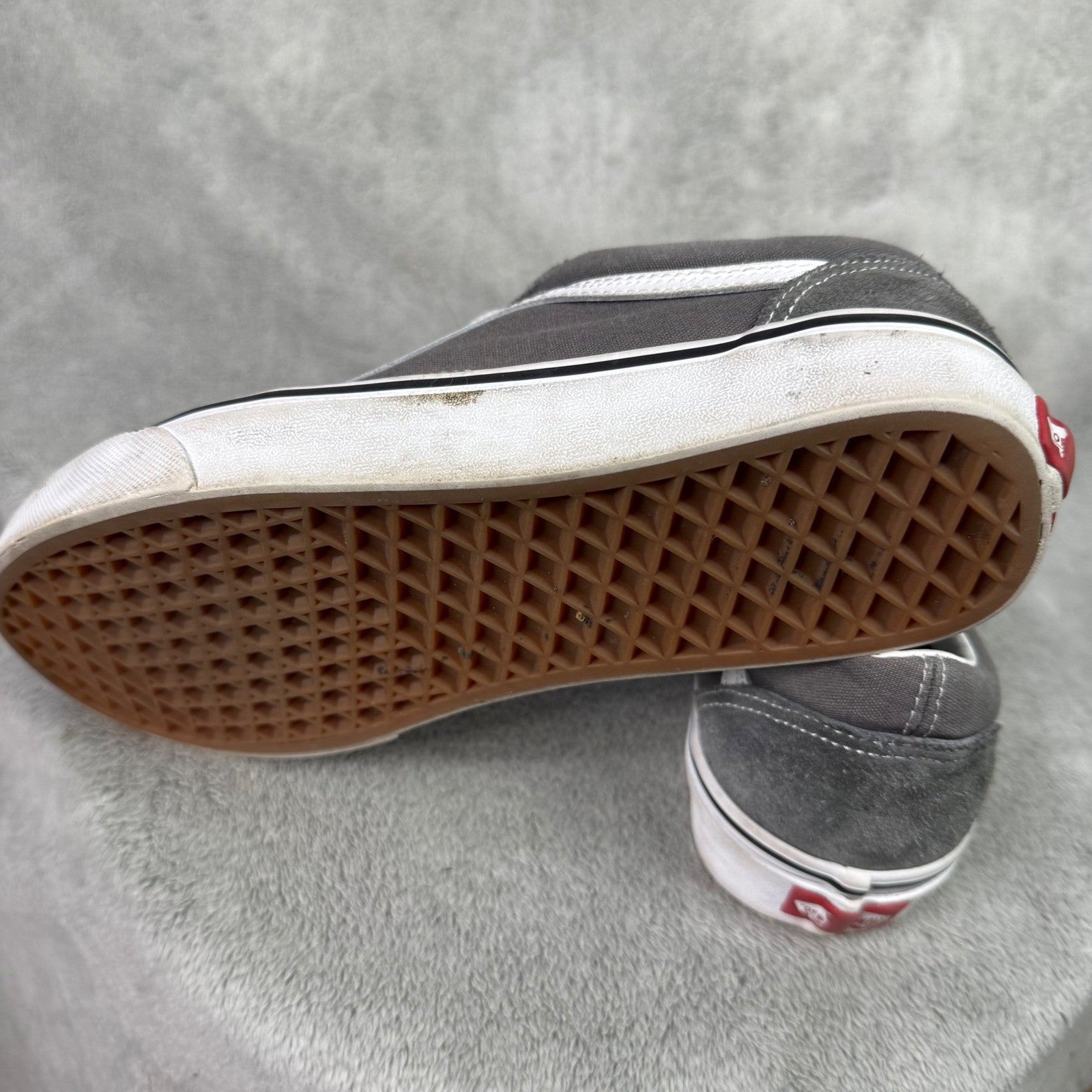 Vans Old Skool Gray Suede White Stripe Low Top Skate Shoes Womens 8 Mens 6.5