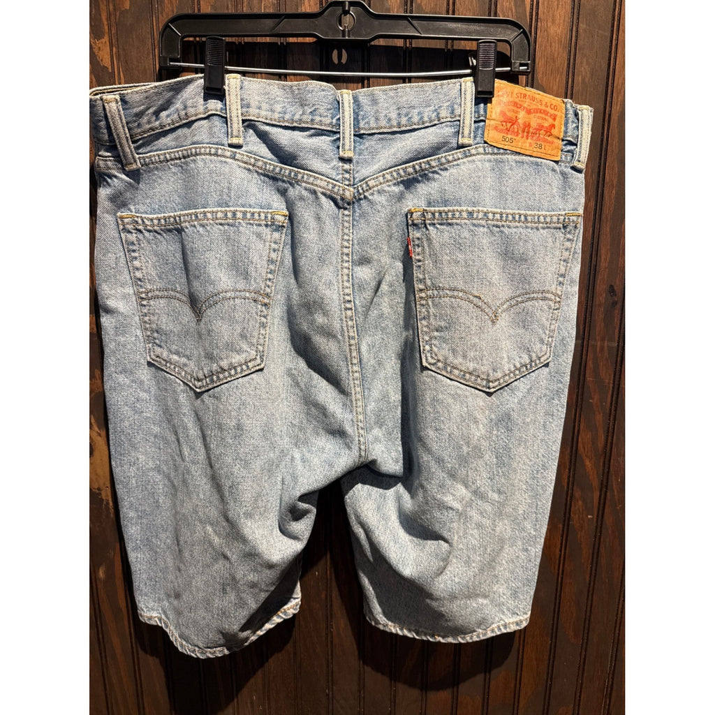Levi Strauss & Co Mens Denim Shorts Light Wash Relaxed Fit Blue 40W 10L