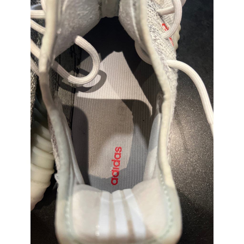 Adidas Yeezy Boost 350 V2 Blue Tint Grey Red B37571 Low Top Sneakers Mens