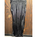 Nike Mens Track Pants Black White Side Stripe Swoosh Athletic Warm Up Bottoms