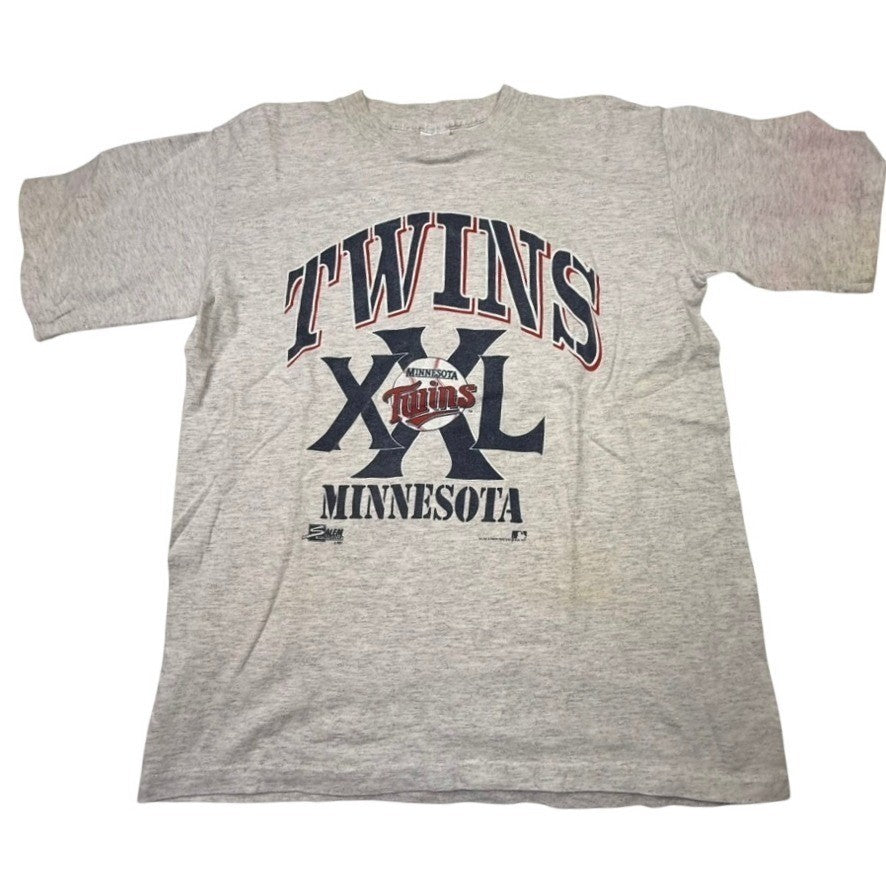 1991 Minnesota Twins Baseball T Shirt Salem Sportswear XXL Gray MLB