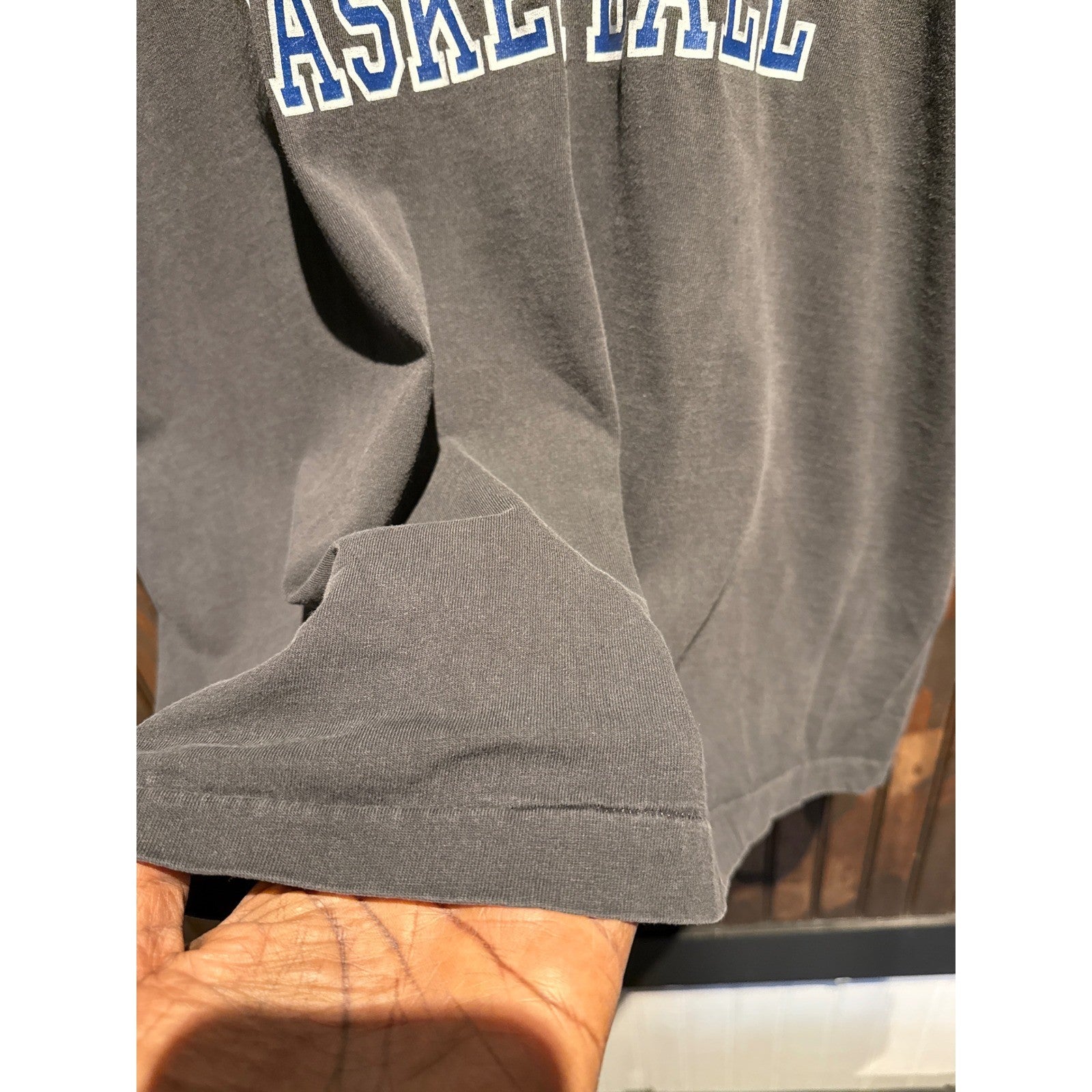 Vintage 1990 Duke Basketball T-Shirt Faded Black Blue Devils NCAA Crew Neck Tee