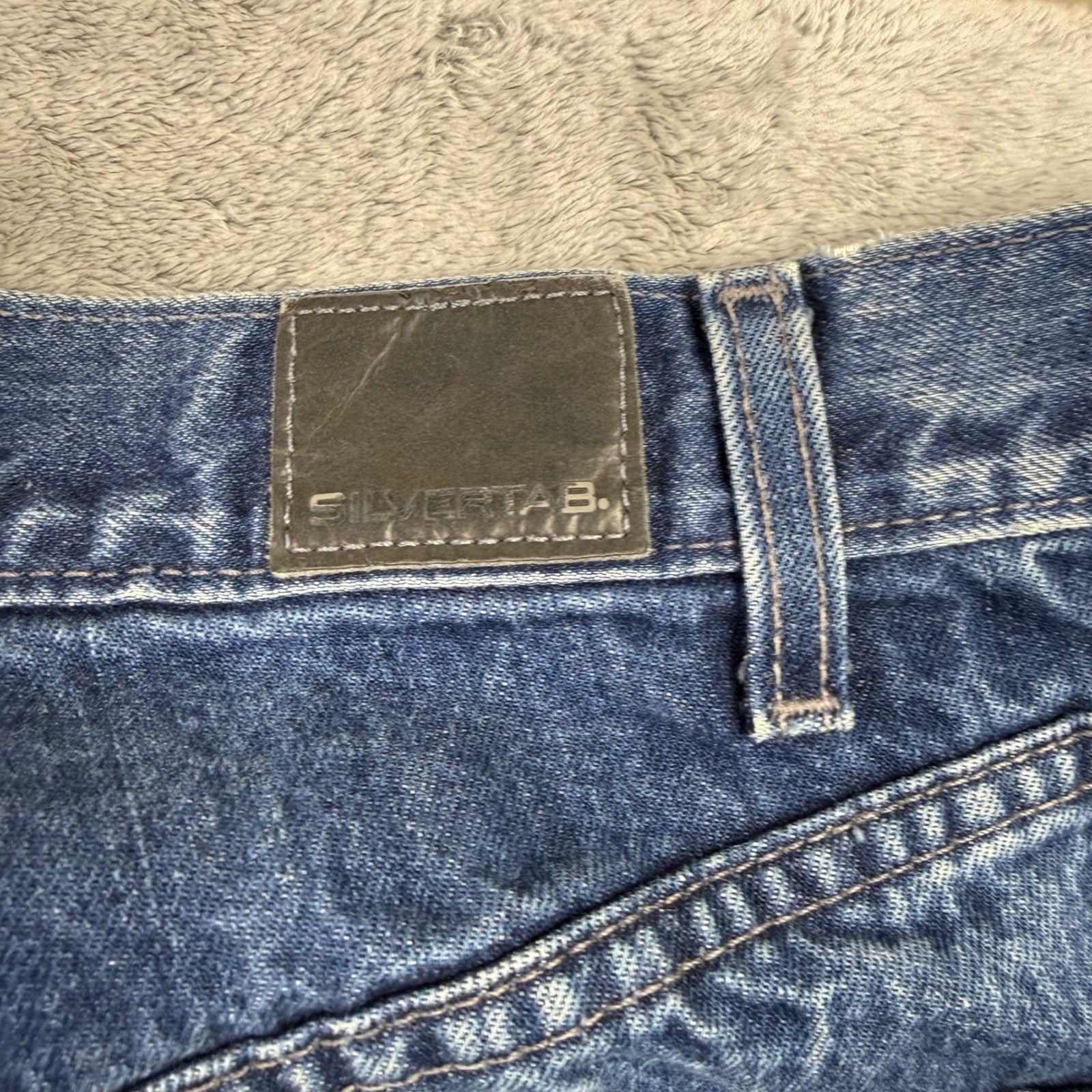 Silver Tab by Levi's Mens Jeans Blue Denim Straight Leg Size 36x32
