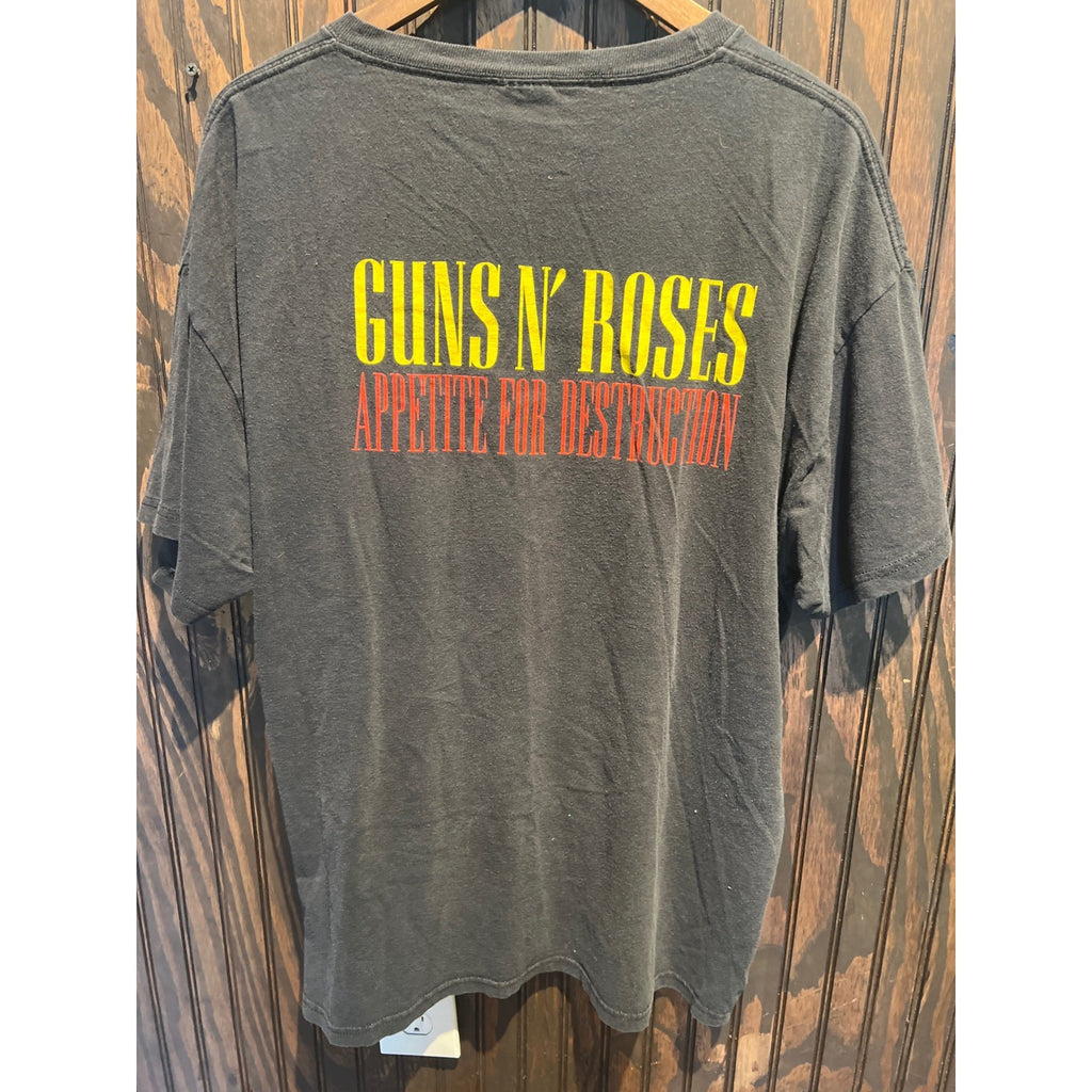 Guns N Roses Appetite For Destruction Graphic Tee Black Hanes XL 26x30