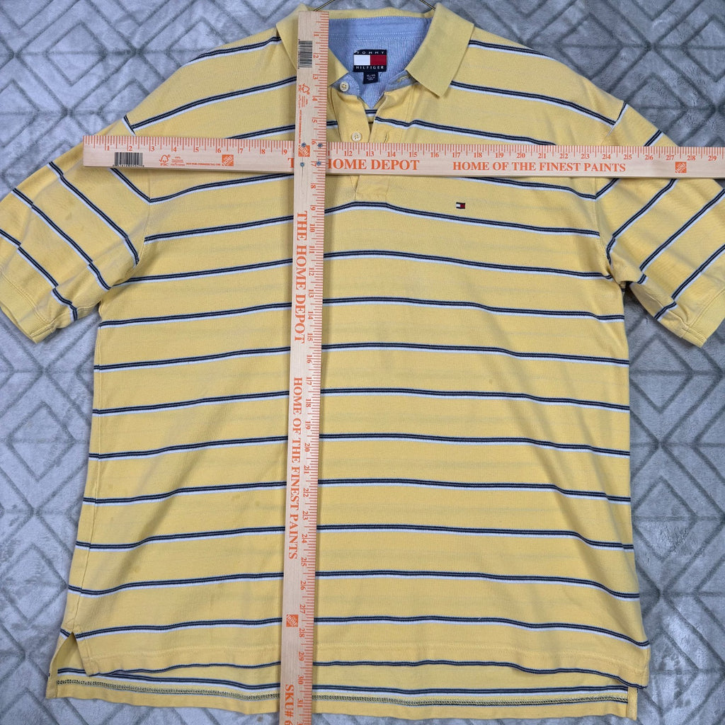 Tommy Hilfiger Mens Polo Shirt Yellow Size XL
