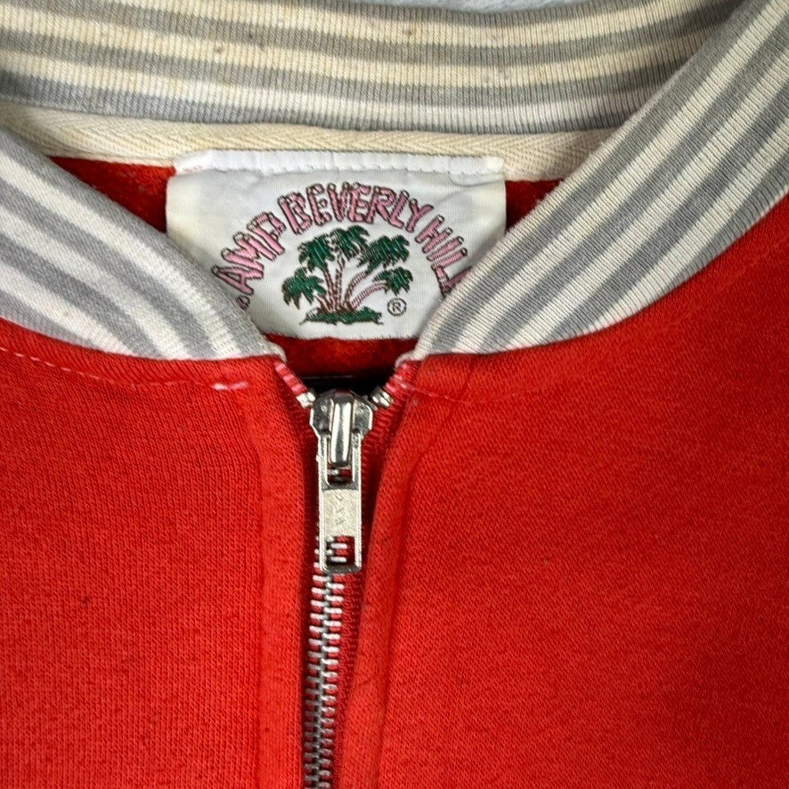 Camp Champ Red Quarter Zip Sweatshirt Stars Number 7 Pullover