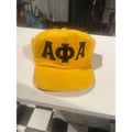 Alpha Phi Alpha ΑΦΑ Yellow Corduroy Trucker Hat Rope Brim Snapback Cap Mens