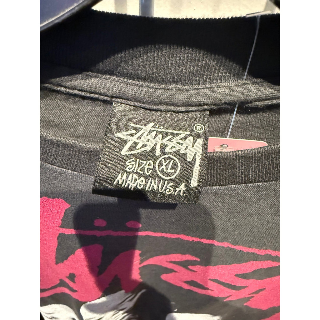 Stussy Death Row Records T-Shirt Mens XL Black Snoop Dogg Tupac Dre Made in USA