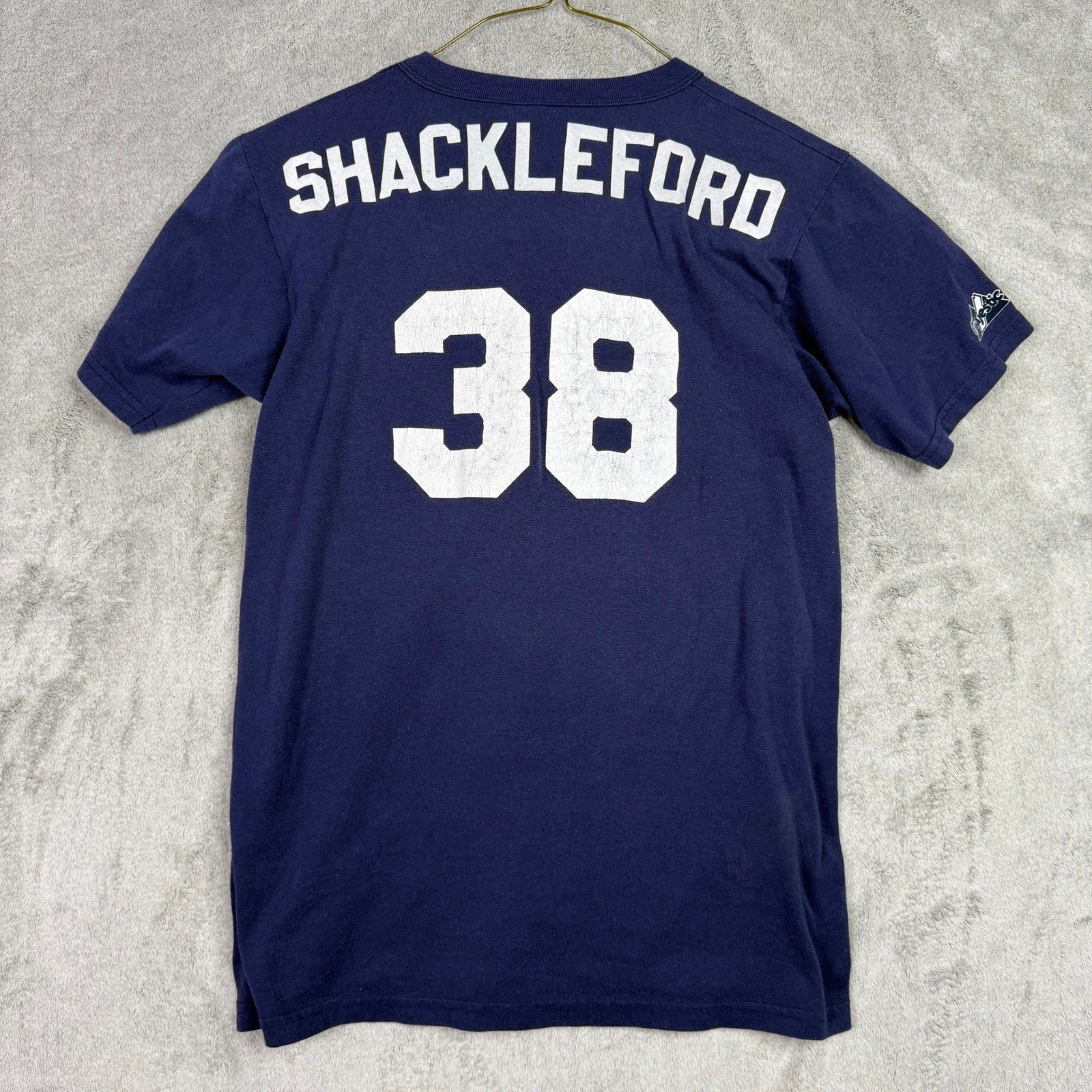 Seattle Mariners Shackleford 38 Baseball Henley T Shirt Navy Blue Size S