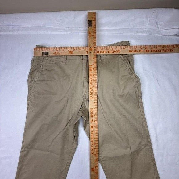 Calvin Klein Mens 34x34 Khaki Straight Fit Chino Pants Casual Dress Trousers