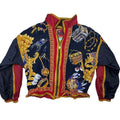 Vintage 1980s East West Graphic Puffer Jacket Made in Macau Size L