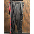 Fila Mens Black Red White Snap Button Side Stripe Track Pants Tearaway 17x31