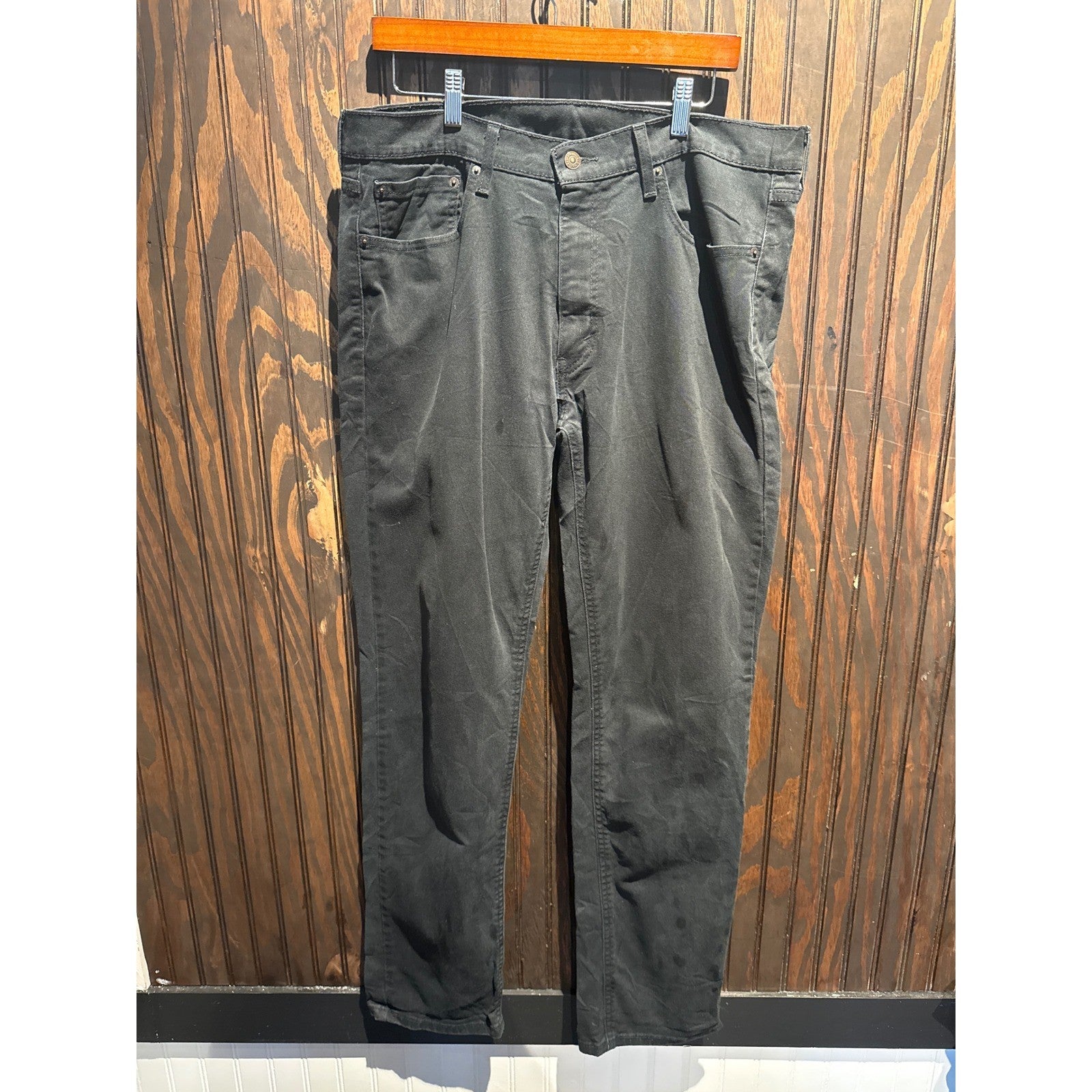 Levis 541 Athletic Taper Black Jeans Mens 36x34 Cotton Stretch Pants