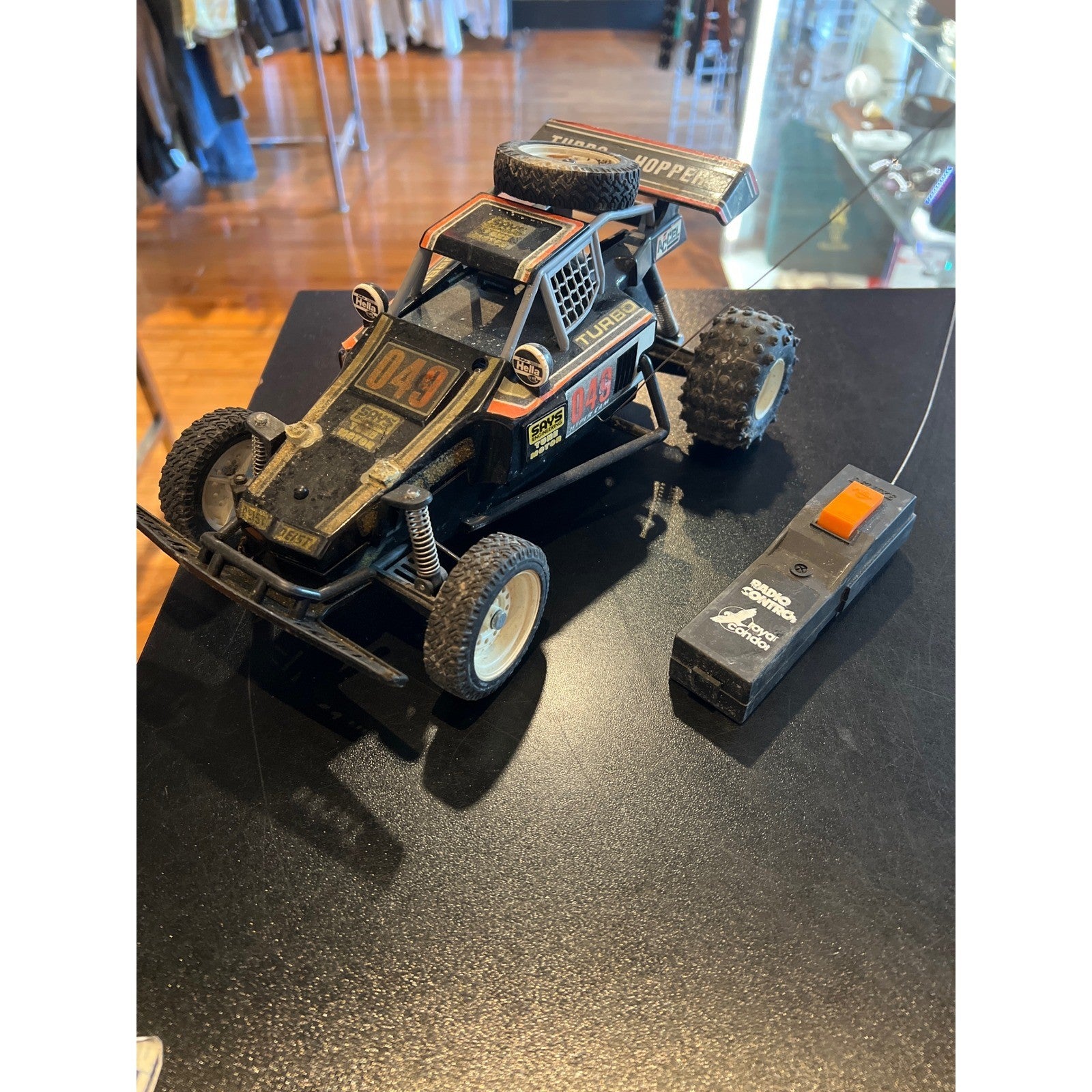 Vintage Taiyo Turbo Hopper RC Buggy Black Red 045 Royal Condor Controller 1980s