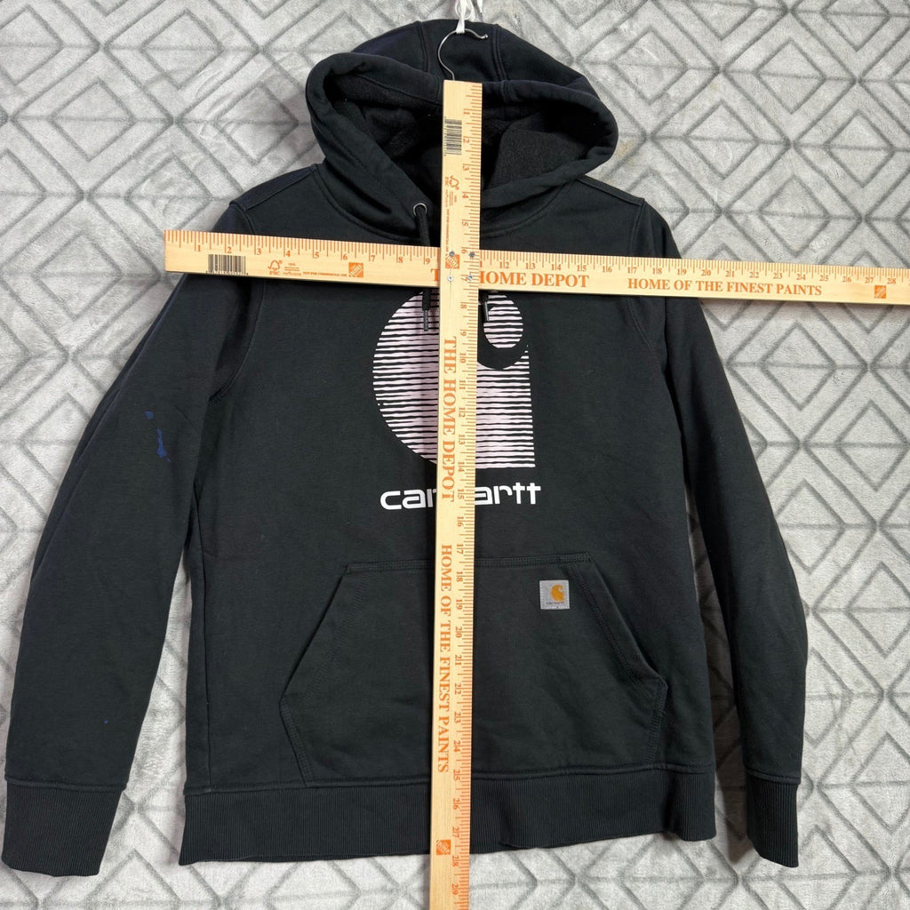 Carhartt Black Rain Defender Relaxed Fit Logo Hoodie Men's M