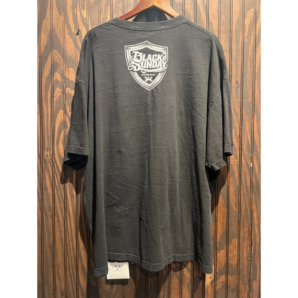 Black Sunday Hi Roller Nation For Life Graphic T-Shirt Mens Black XL 27x32