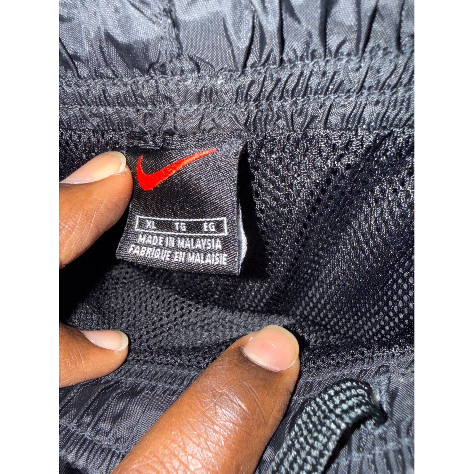 Nike Mens Navy Blue Windbreaker Track Pants Elastic Waist Athletic Joggers XL