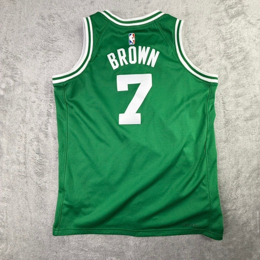 Nike Boston Celtics Jaylen Brown #7 Icon Edition Swingman Jersey Large Green