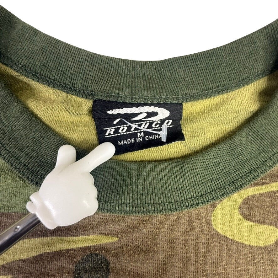 ROTHCO Camouflage T Shirt Woodland Pattern Short Sleeve Casual Mens Size M