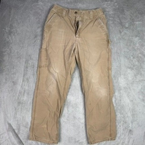 Carhartt B151 DK H Khaki Loose Original Fit Carpenter Pants Mens 32x32