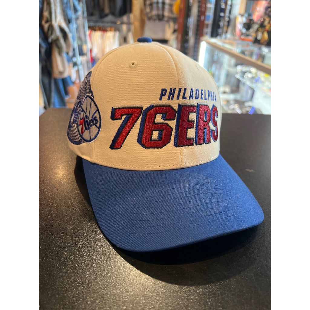 Philadelphia 76ers Snapback Hat Cream Blue NBA Basketball Cap Embroidered Logo